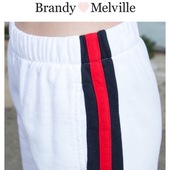 Brandy Melville Rosa sweatpants - white striped - Picture 4 of 5